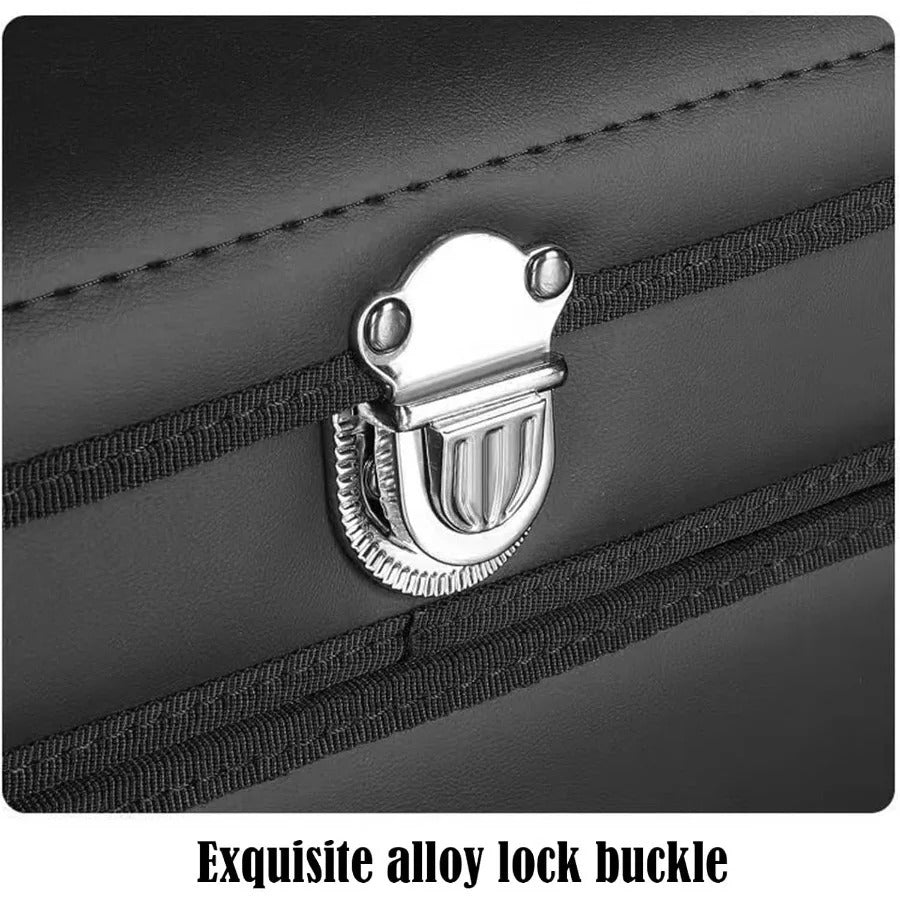 Large-Capacity Double-Layer Car Trunk Storage Box – PU Leather Organizer for Cars & SUVs - Delicate Leather