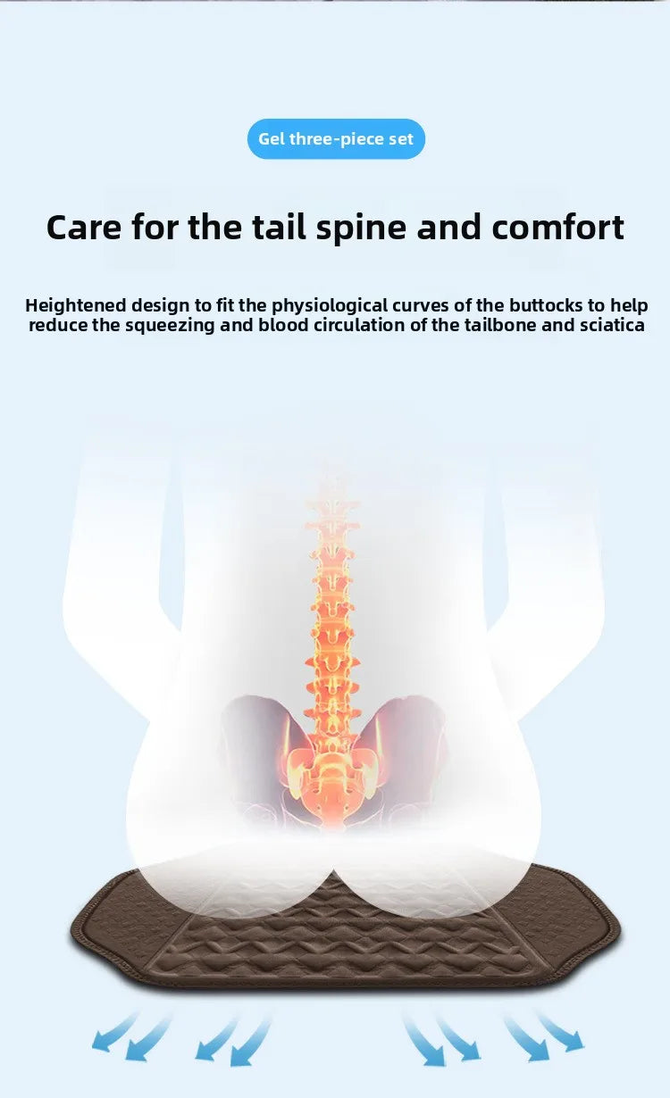 Gel Car Seat Cushion – Breathable Ventilated Non-Slip Universal Seat Pad