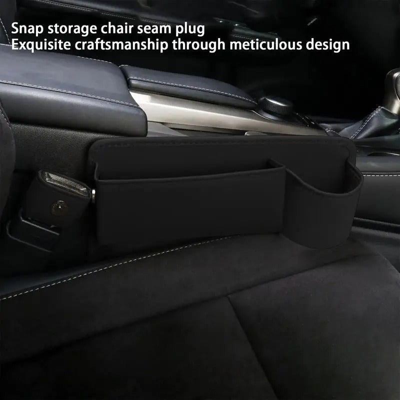 Car Seat Crevice Gaps Storage Box Seat Organizer Gap Slit Filler Holder for Wallet Phone Slit Pocket Car Storage Box - Delicate Leather