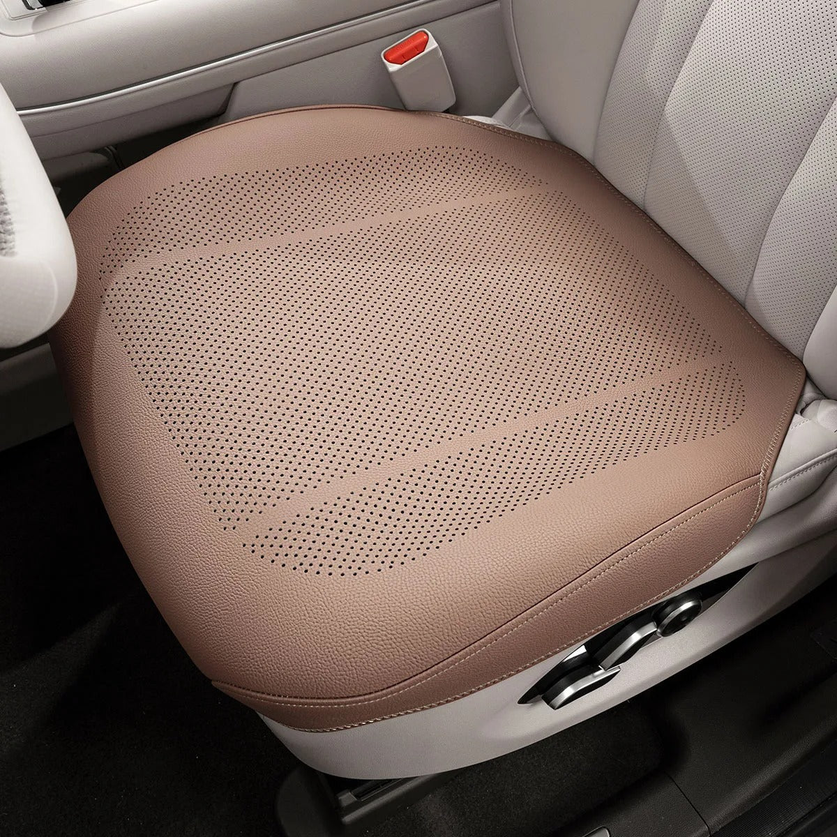Universal Car Seat Cushion – Breathable Full-Cover Seat Pad for All Seasons - Delicate Leather