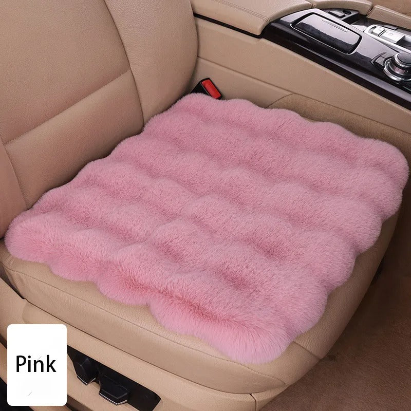 Winter Plush Rabbit Car Seat Covers – Ultra-Soft, Warm & Universal Fit Cushion Pads, Gift For Mother's Day 2025 - Delicate Leather
