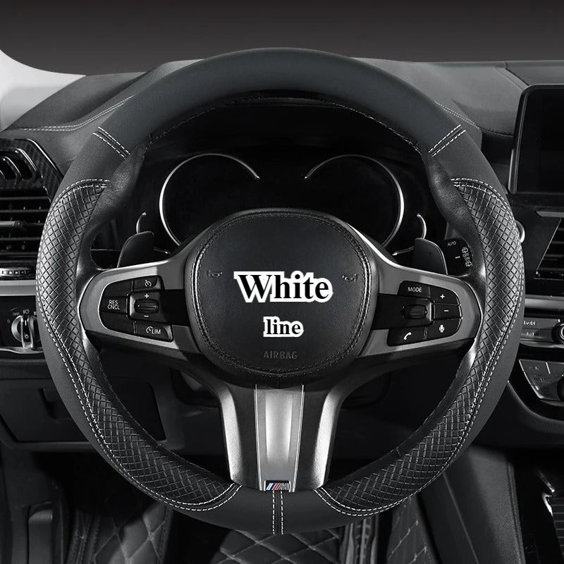 2024 New Universal Non-slip Leopard Print Leather Elastic Steering Wheel Cover - Delicate Leather