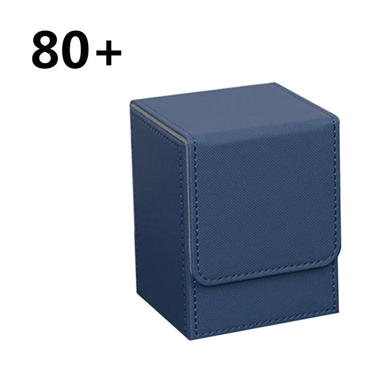 PU Leather Trading Card Box Collection Capacity Tarot Card Box Card Storage Box Game Card Set Storage Organizer - Delicate Leather