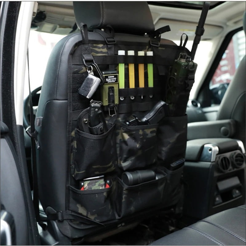 Car Organizer Seat Back Storage Bag Multifunction Camo Hanging Bags Car Stowing Tidying Pocket Interior Accessories (1 Piece) - Delicate Leather