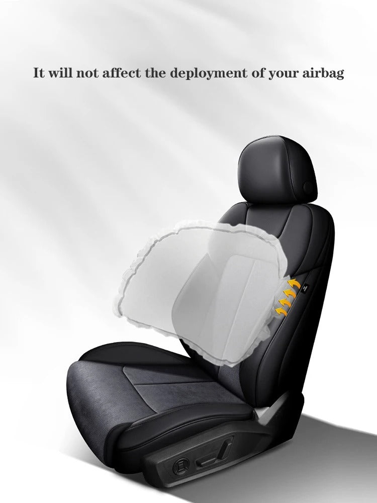 Custom Car Seat Cover Car Accessories Leather+Suede - Delicate Leather