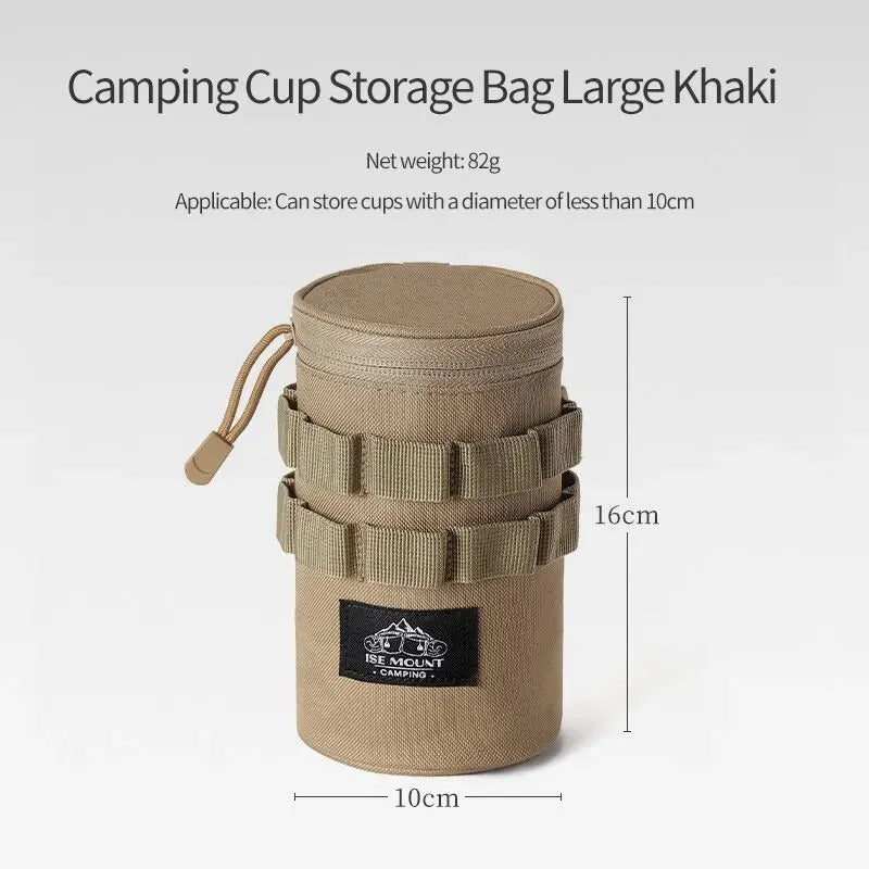 Tactical Multi-Functional Storage Bag 600D Oxford Cloth Portable Water Cup Protection Bag - Delicate Leather