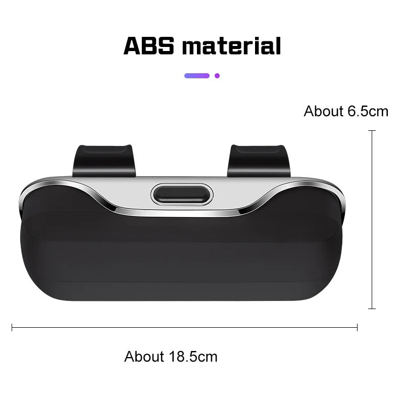 Universal Car Sun Visor Glasses Holder – ABS Sunglasses Storage Box with Soft Lining - Delicate Leather