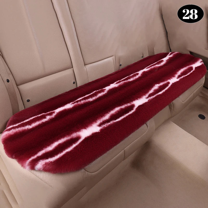 Universal Winter Faux Wool Car Seat Cover – Thickened Warm Plush Cushion, Soft Artificial Fur Interior Accessory