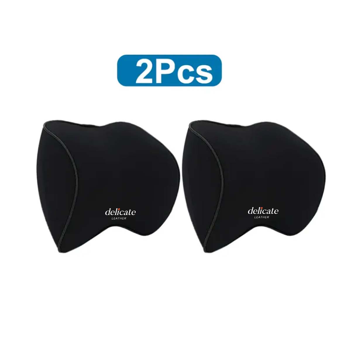 Delicate Leather Neck Pillow, Fit with all car, Car Seat Headrest Neck Rest Cushion for Driving Seat Auto Head Rest Neck Support - Delicate Leather