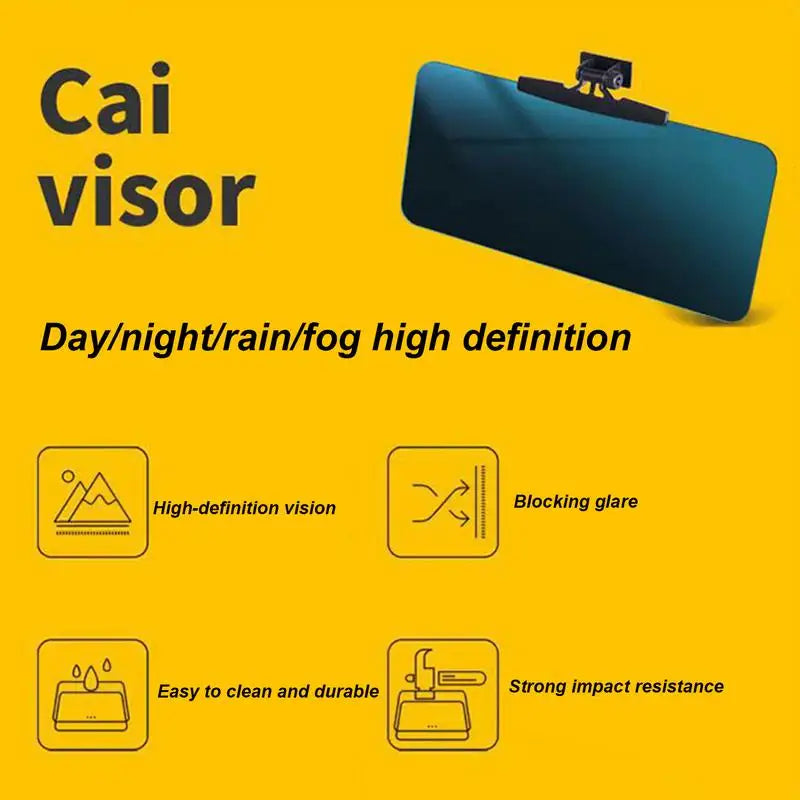 Car Visor Extender HD Anti-glare Sun Blocker 180-Degree Rotation Anti-UV Sunshade Adhesive/Suction Cup Sun Visor Car Accessories - Delicate Leather