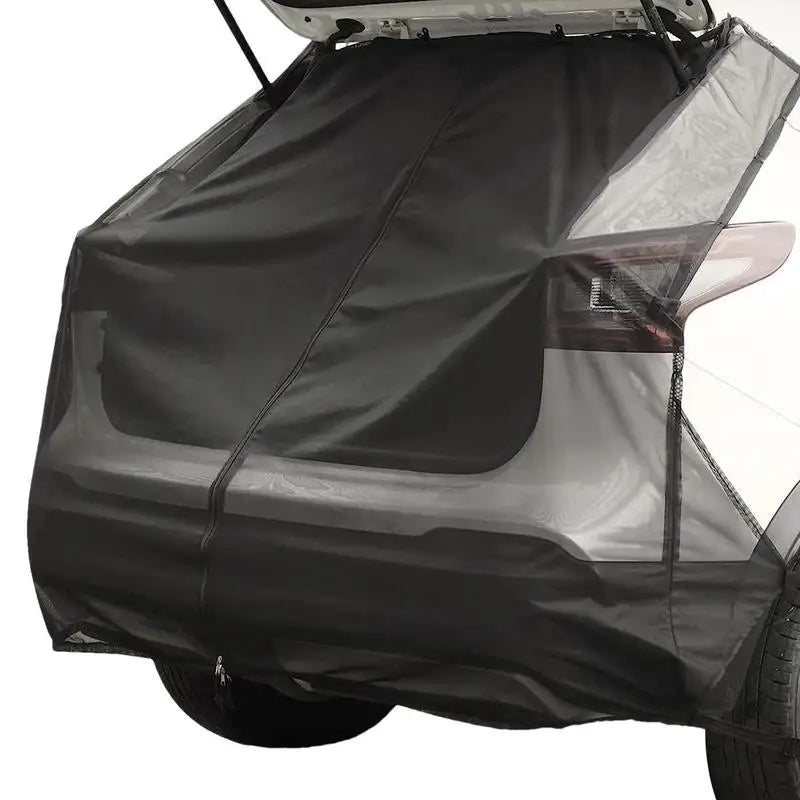 SUV Trunk Tailgate Mosquito Net Car Tailgate Sunshade With Two-way Zipper Breathable Insect-proof UV-proof SUV Trunk Curtain - Delicate Leather