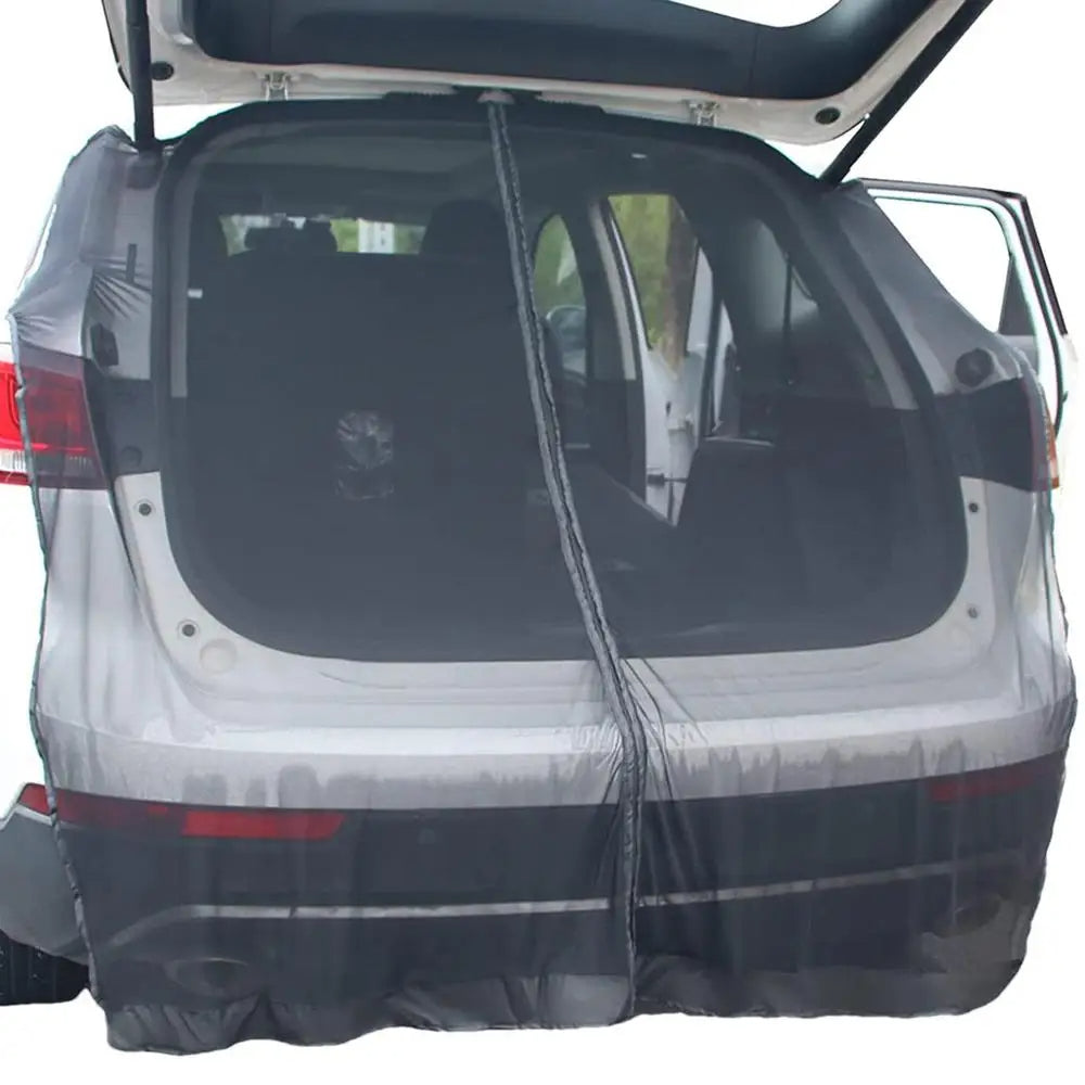 SUV Trunk Tailgate Mosquito Net Car Tailgate Sunshade With Two-way Zipper Breathable Insect-proof UV-proof SUV Trunk Curtain - Delicate Leather