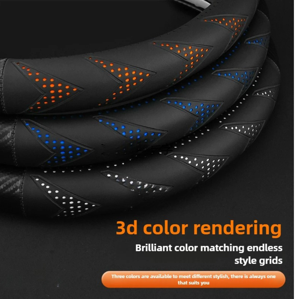 Universal Car Steering Wheel Cover – Anti-Slip, Protective Handle Cover, Compatible with Renault Models - Delicate Leather