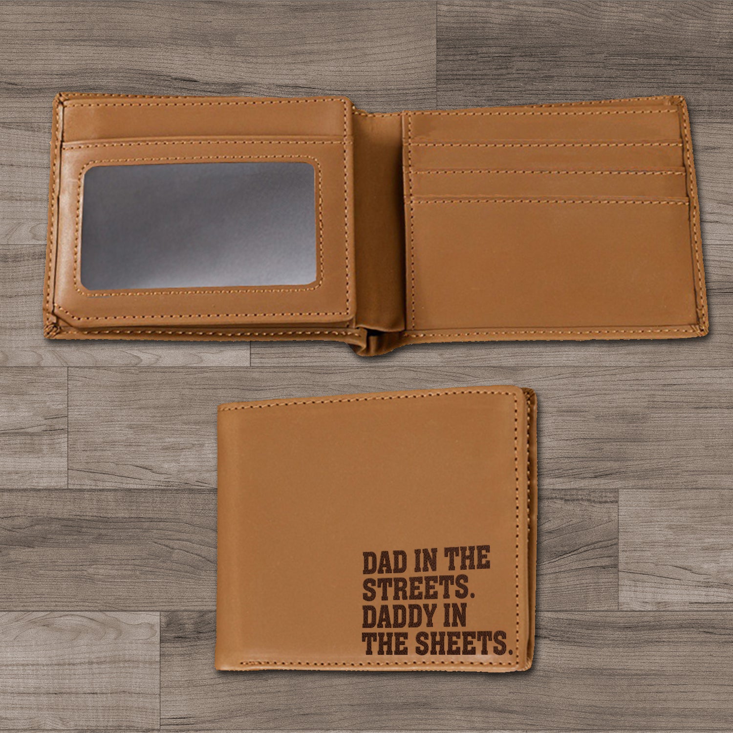 Dad In The Streets. Daddy In The Sheets Wallet Men, Leather Wallet For Men, Custom  Engraved Wallet, Personalized Gifts For Him, Fathers Day Gifts, Husband, Boyfriend, Dad - Delicate Leather