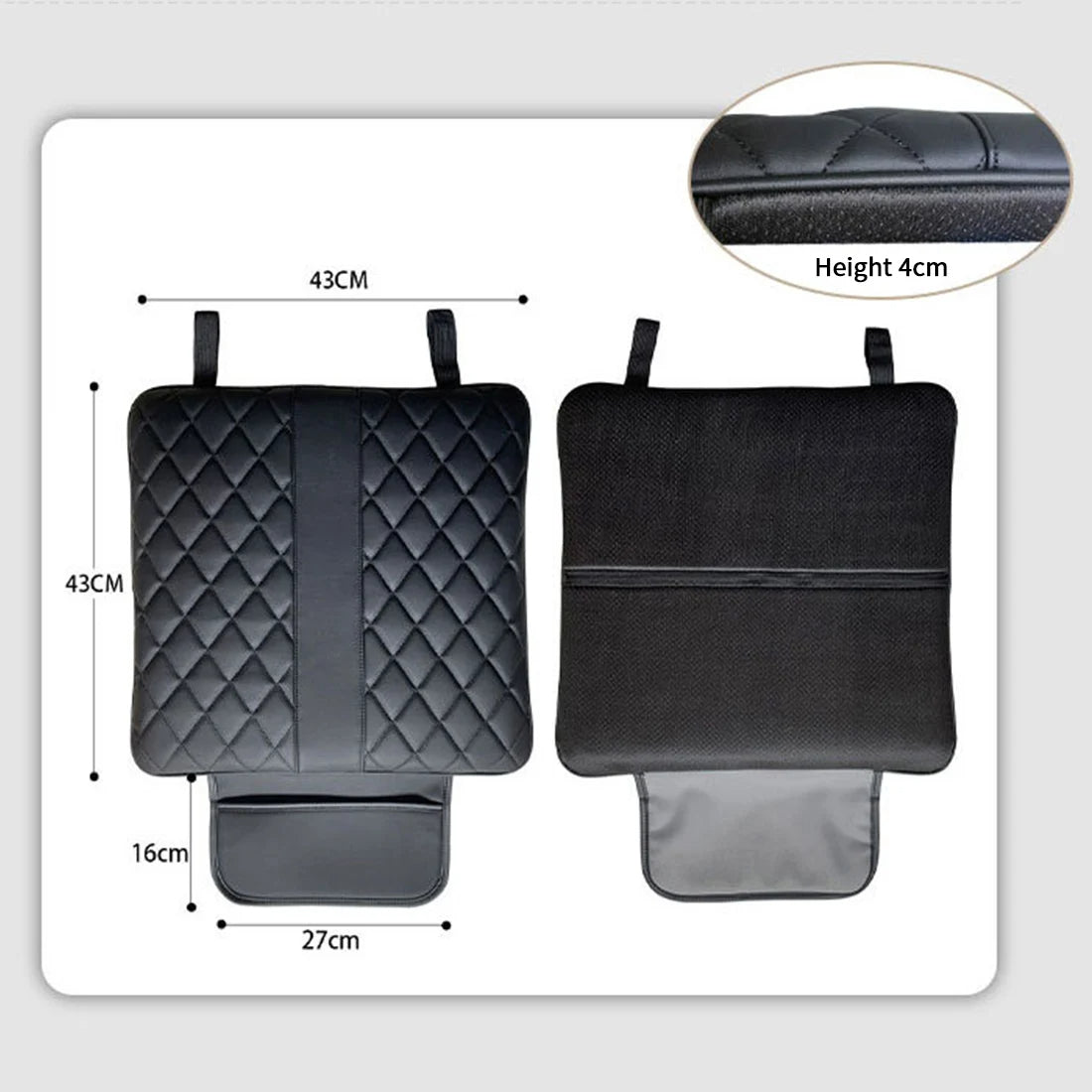 Car Seat Cushion Universal Breathable PU Leather Car Front Seat Cushion Anti Slip Auto Chair Protector Cover 1PC - Delicate Leather