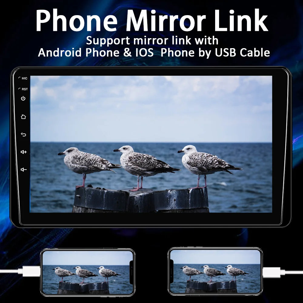 Single Din 9-Inch Car Stereo – Apple CarPlay, Android Auto, Touch Screen Bluetooth Audio with Backup Camera 19 - Delicate Leather