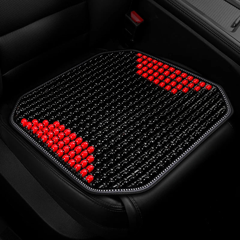 Wooden Beads Seat Cushion – Cool, Breathable, Comfortable Multi-Purpose Pad - Delicate Leather