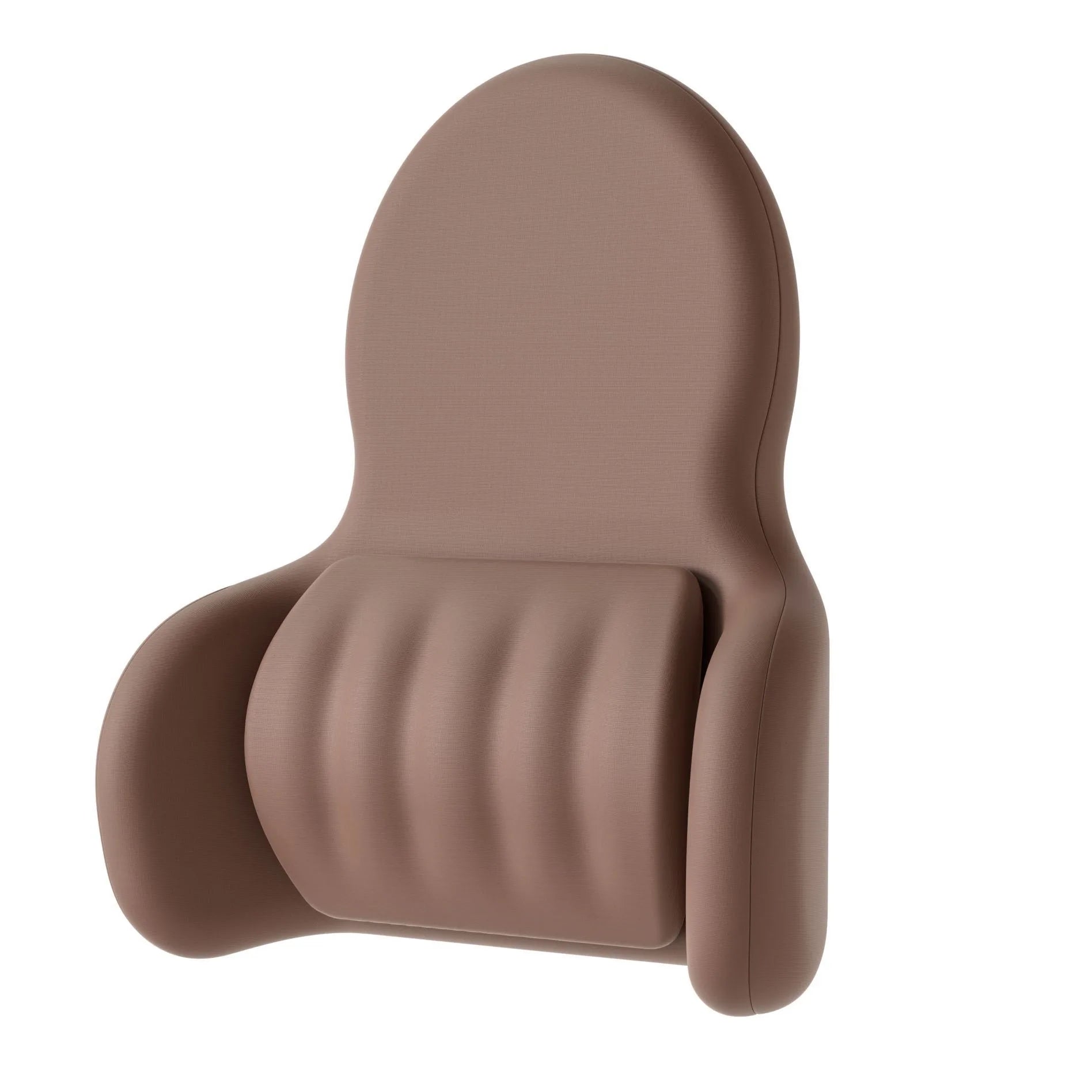 Memory Foam Lumbar Support Cushion – Ergonomic Backrest Pillow for Car & Chair - Delicate Leather