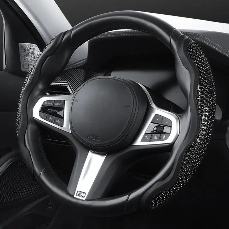 Gel Steering Wheel Cover – Breathable Anti-Slip Grip Cushion for Cars - Delicate Leather
