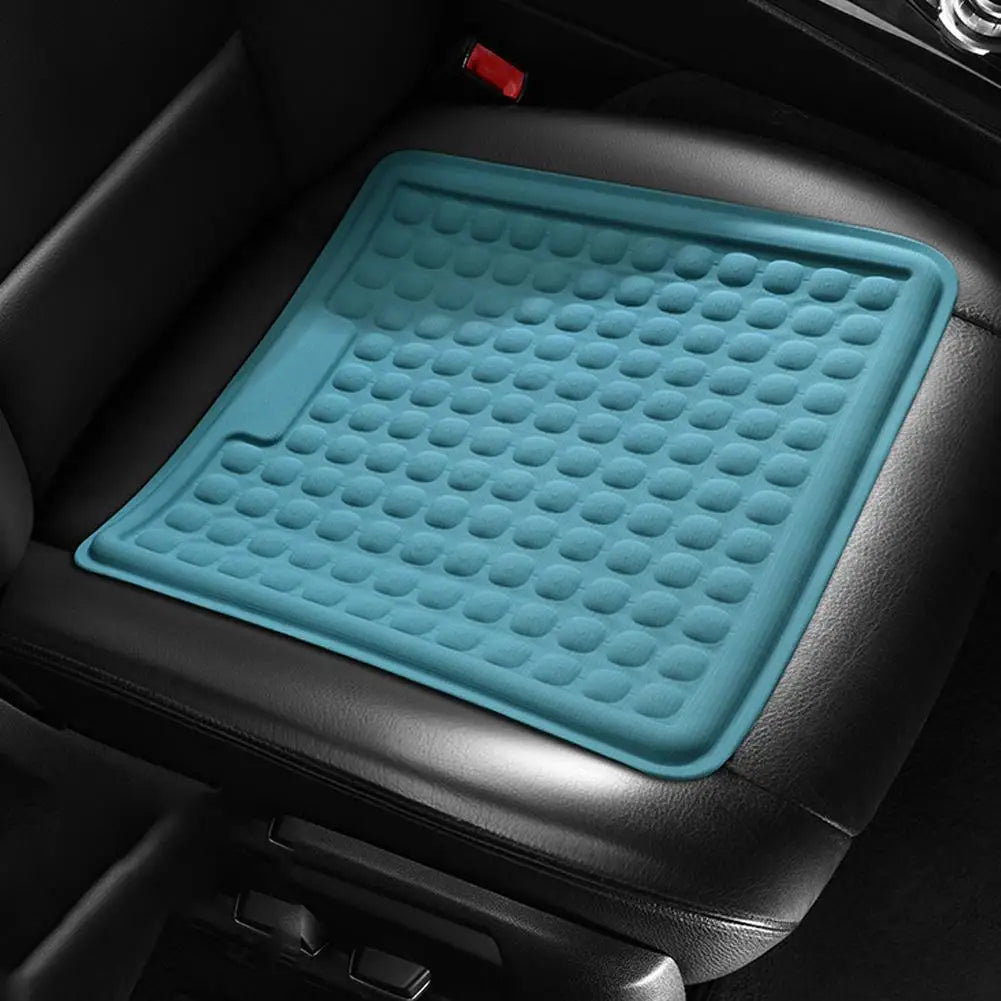 Gel Ice Seat Cushion – Breathable Convex Cooling Pad for Car, Truck, and Office Chairs - Delicate Leather