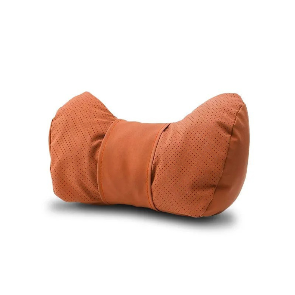 Car Seat Headrest and Lumbar Support Cushion for Car - Delicate Leather