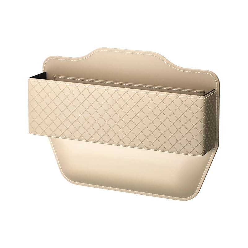 PU Leather Car Seat Gap Organizer – Universal Crevice Storage Box for Small Items - Delicate Leather