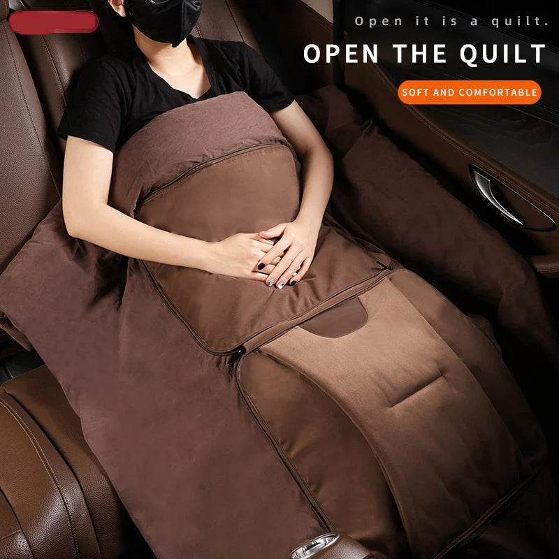 Multi-Functional Car Pillow Quilt - Four Seasons Plush Pillow Blanket - 6 Colors Automotive Parts - Delicate Leather