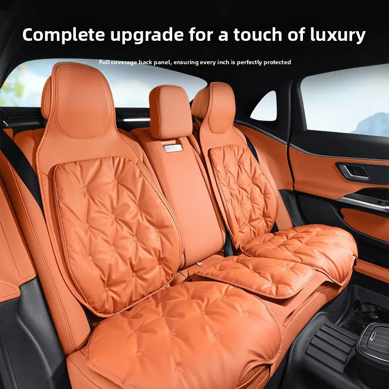 Universal Winter Down Car Seat Cover – Warm Breathable Soft Seat Cushion Protector for Vehicle Interior - Delicate Leather