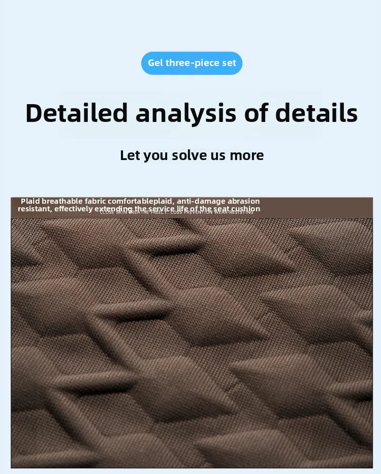 Gel Car Seat Cushion – Breathable Ventilated Non-Slip Universal Seat Pad - Delicate Leather