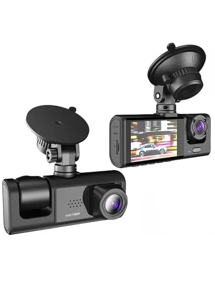 HD 1080P 3-Lens Dash Cam – 3-Channel Car DVR Recorder for Inside Vehicle, Three-Way Camera Dashcam 31