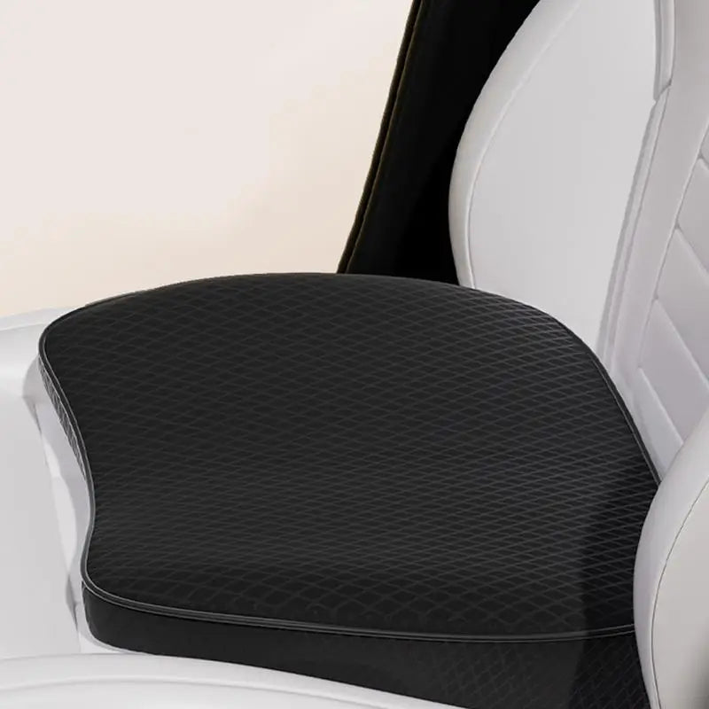 Wedge Car Seat Cushion – Adult Booster Seat, Ergonomic Thickened Breathable Support Pad for Car & Office - Delicate Leather
