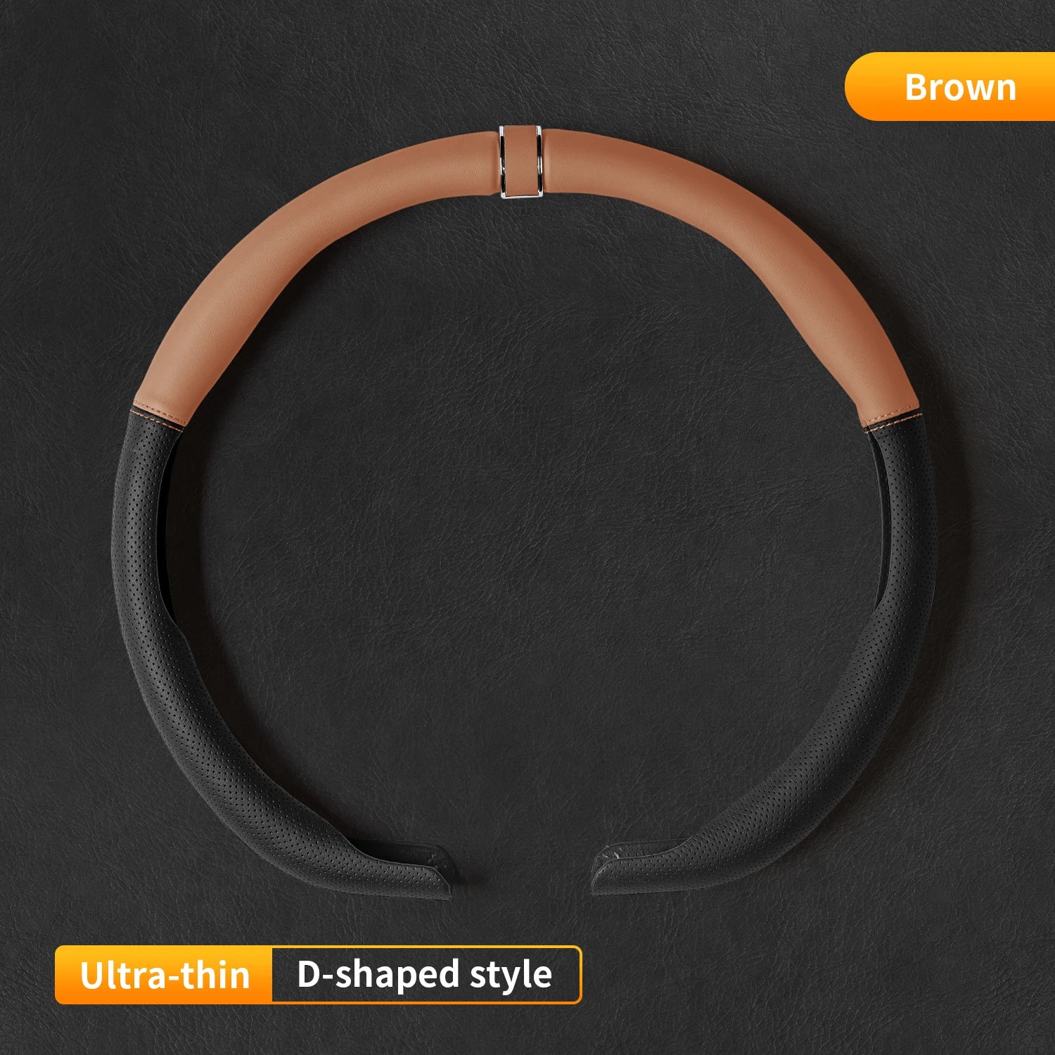 Breathable Steering Wheel Cover – Anti-Slip Universal Car Interior Accessory - Delicate Leather