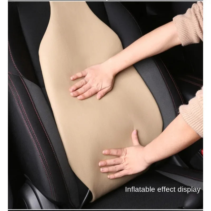 Leather Car Waist Pillow – Lumbar Support Cushion for Driving Comfort - Delicate Leather