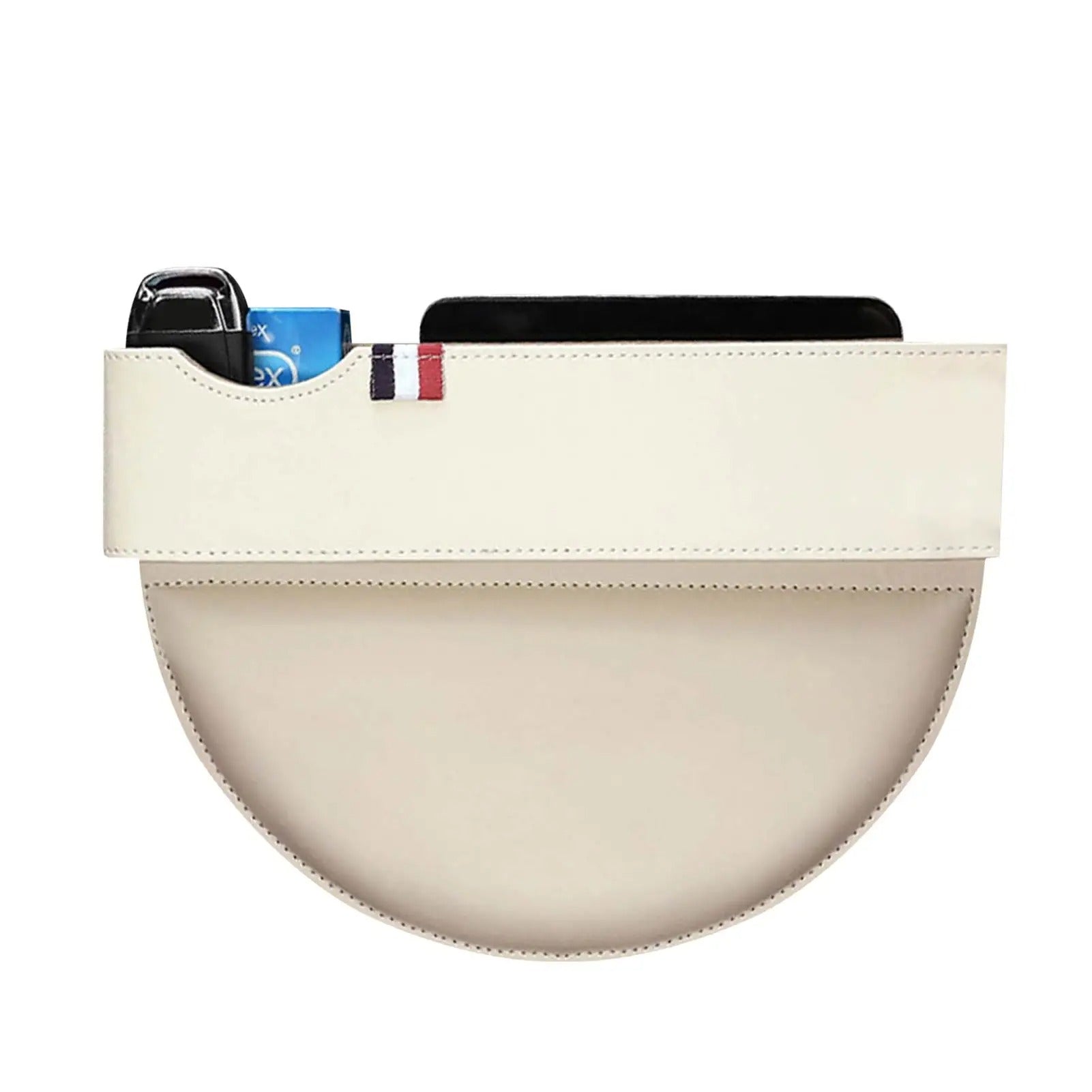 Leather Car Seat Gap Filler Universal Car Seat Gap Pockets Console Organizer Multi-Functional Crevice Storage Box Interior - Delicate Leather