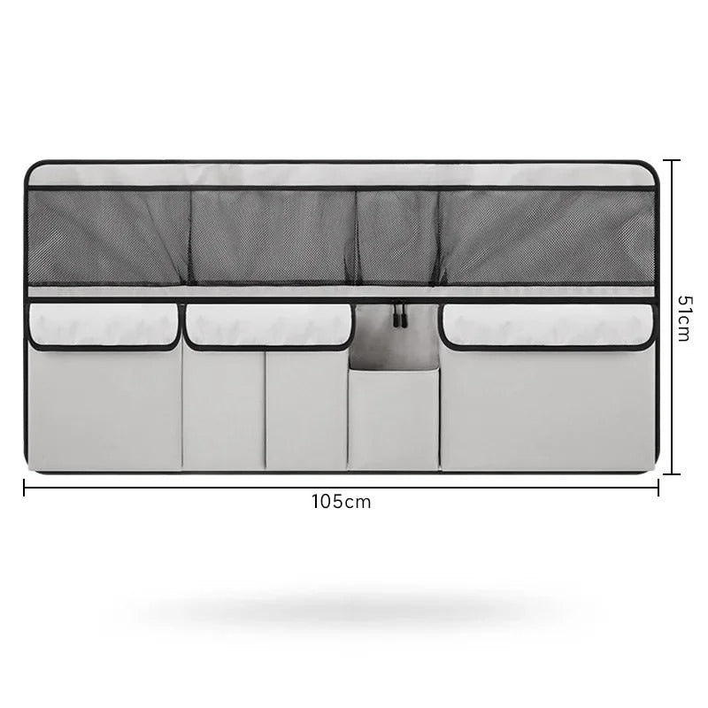 Foldable Car Trunk Organizer – Universal Hanging Storage Bag with Multi-Pocket Design, Oxford Cloth - Delicate Leather