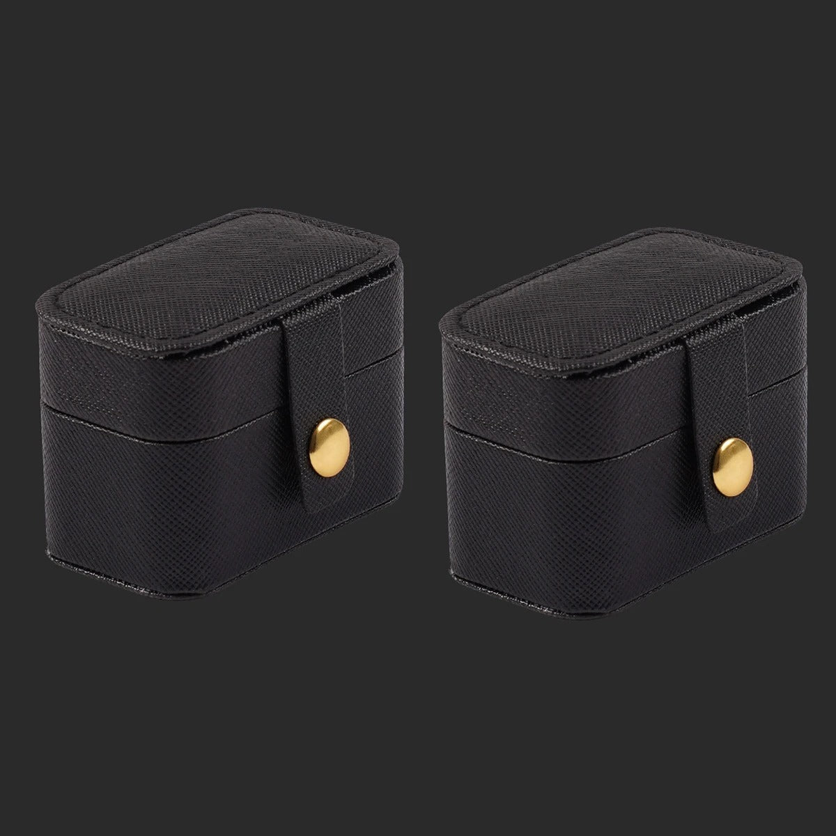 Mini Portable Simple PU Leather Jewelry Storage Case - Delicate Leather