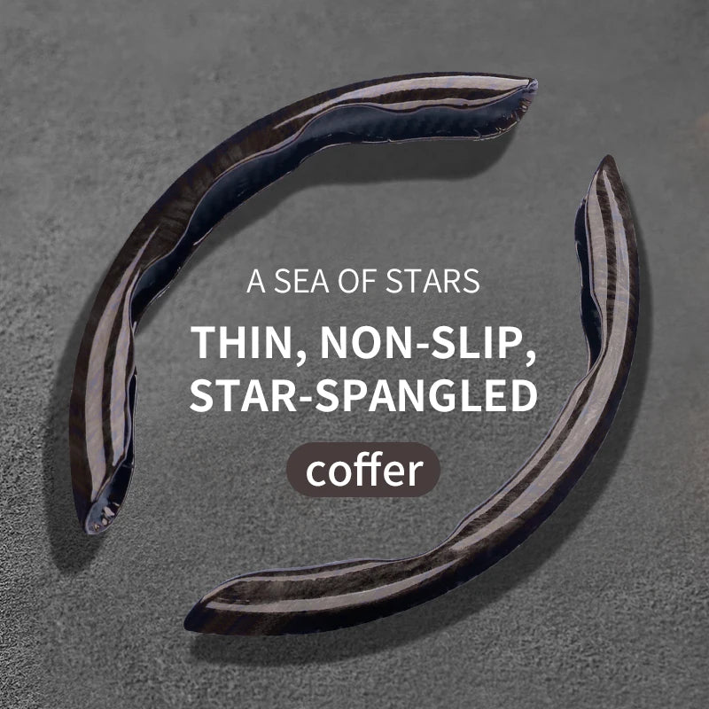 Starry Sky Steering Wheel Cover – Breathable Ultra-Thin Anti-Slip Grip - Delicate Leather