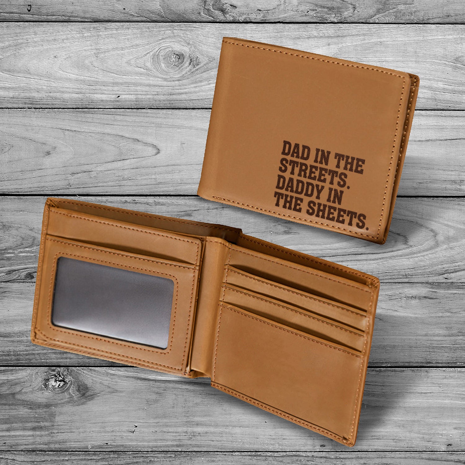 Dad In The Streets. Daddy In The Sheets Wallet Men, Leather Wallet For Men, Custom  Engraved Wallet, Personalized Gifts For Him, Fathers Day Gifts, Husband, Boyfriend, Dad - Delicate Leather
