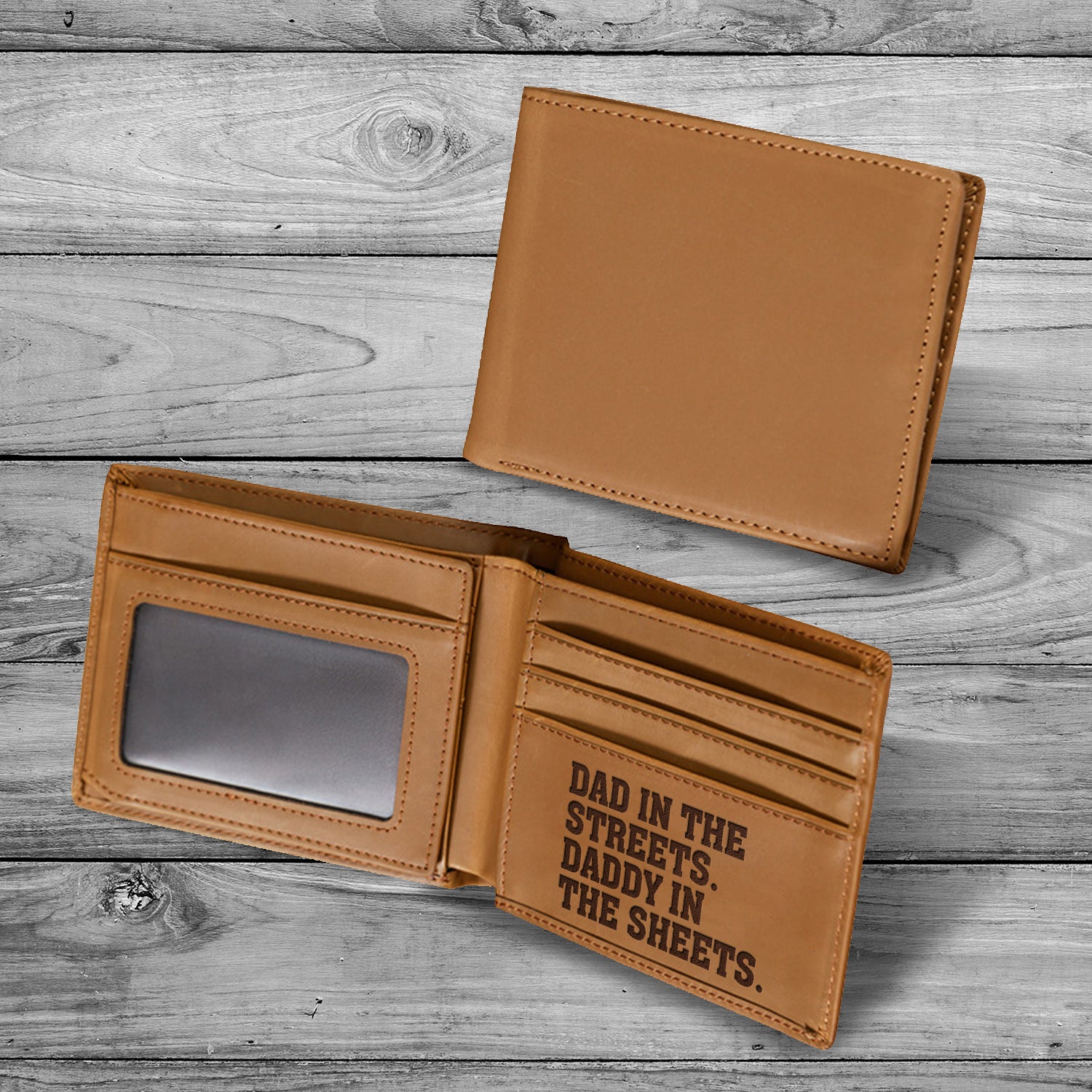 Dad In The Streets. Daddy In The Sheets Wallet Men, Leather Wallet For Men, Custom  Engraved Wallet, Personalized Gifts For Him, Fathers Day Gifts, Husband, Boyfriend, Dad - Delicate Leather