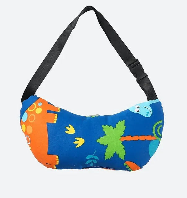 Cute Kid and Adult Car Sleeping Neck Head Support H-Shape Travel Pillow Cushion - Delicate Leather