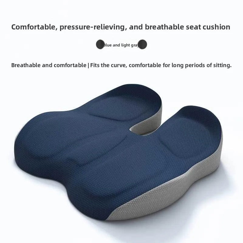 Memory Foam Seat Cushion – Comfortable Chair Pad for Car, Home & Office - Delicate Leather