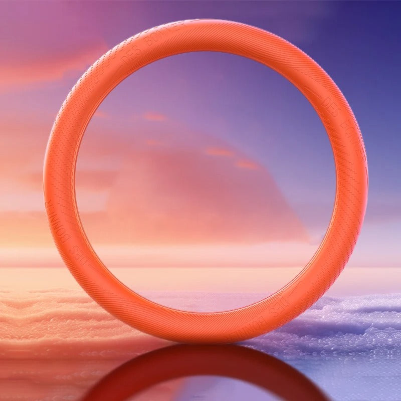 Silicone Steering Wheel Cover – Universal 38cm, Breathable & Non-Slip, Multi-Color - Delicate Leather