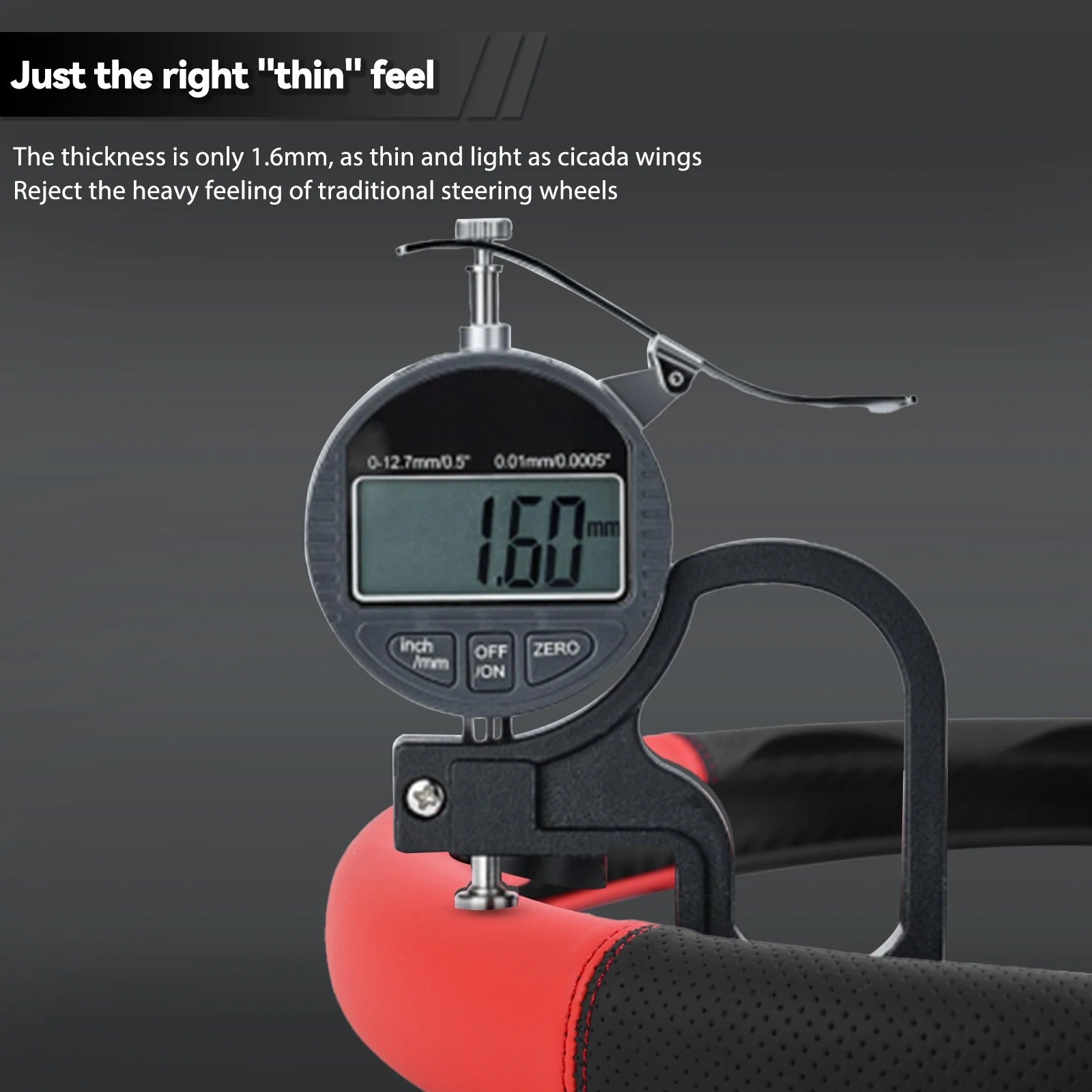 Universal Steering Wheel Cover – Faux Leather, Perforated Design, Fits 14.5–15.5 Inch O/D Type Wheels, Non-Slip - Delicate Leather