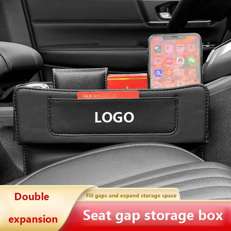 New Leather Car Seat Gap Organizer Console Crevice Filler Side Storage Box Car Interior Storage Pocket - Delicate Leather