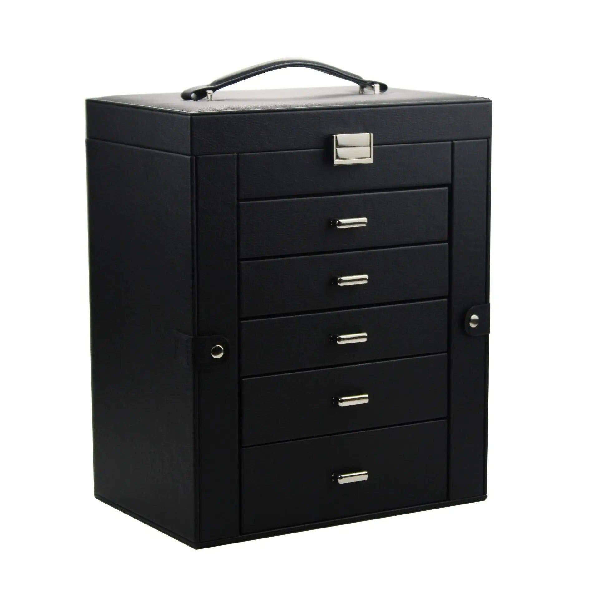 Leather 5-Layer Drawer Jewelry Storage Box - Large Capacity Organizer for Necklaces, Bracelets, Pendants - Delicate Leather