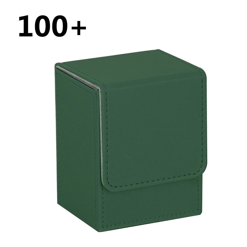 PU Leather Trading Card Box Collection Capacity Tarot Card Box Card Storage Box Game Card Set Storage Organizer - Delicate Leather
