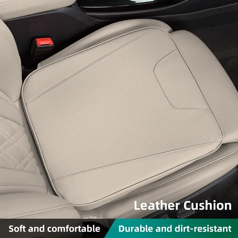 Nappa-Style Leather Car Seat Cushion – Universal Breathable Mat for Vehicle Interior - Delicate Leather