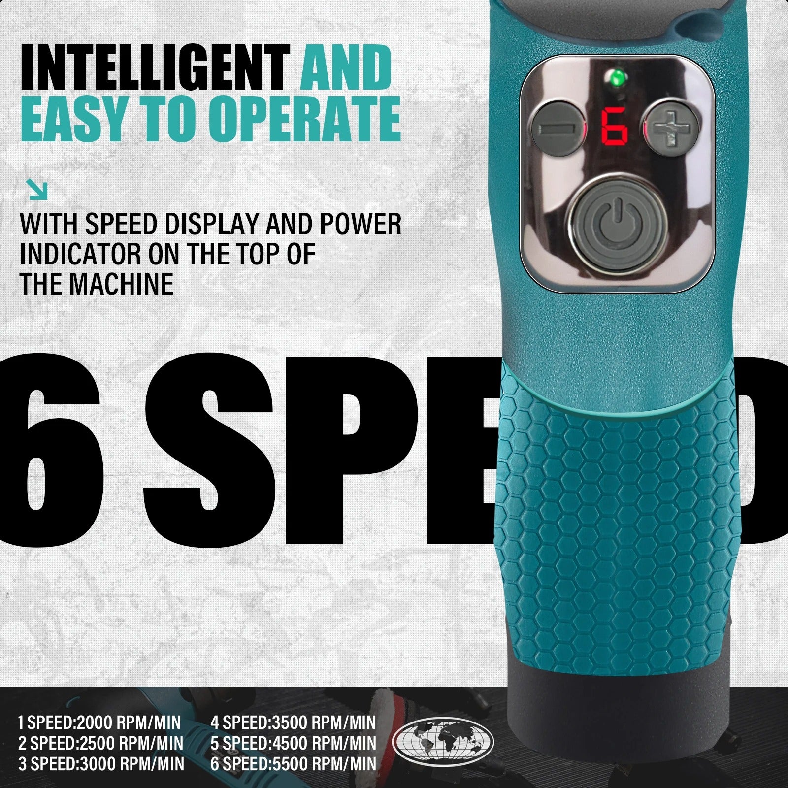 12V Cordless Electric Car Polisher – Dual Action Detailing Tool with 6 Speed Settings