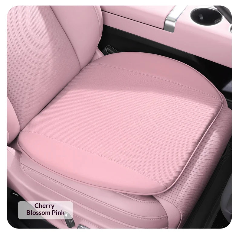 Breathable Car Seat Cushion – Universal Fit Seat Pad for Everyday Use - Delicate Leather