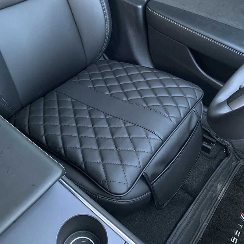 Car Lumbar Support Pillow – Memory Foam Cushion for Lower Back Comfort - Delicate Leather